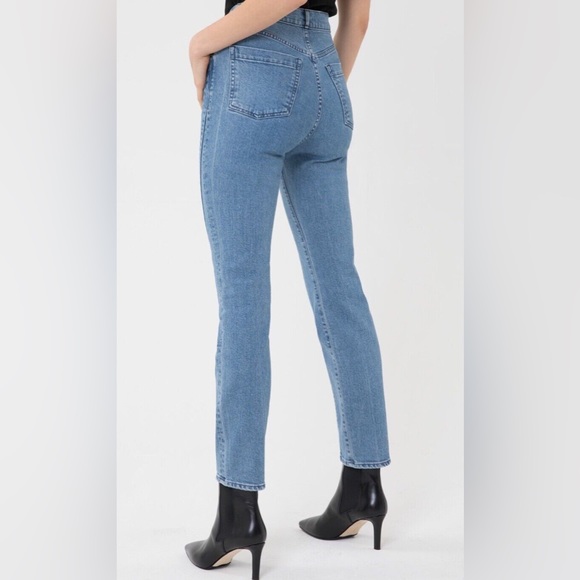 3x1 x Jason Wu W4 Jeans denim USA paneled straight high rise - Picture 3 of 11